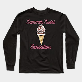 Summer Swirl Sensation Twist Ice Cream Cone Long Sleeve T-Shirt
